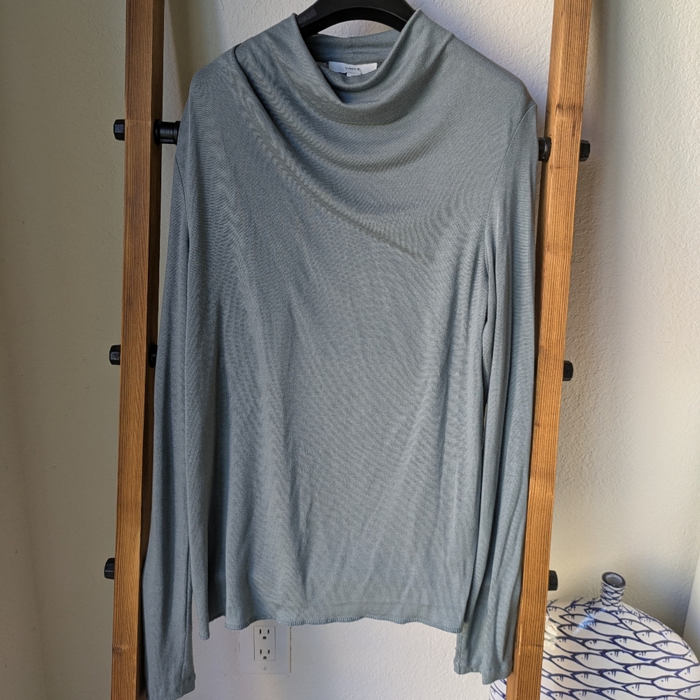 Vince Women's Gray Long Sleeve Blouse - Size M